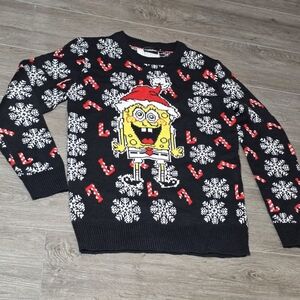 Spong Bob Square Pants Christmas Sweater Mens Size M Nickelodeon